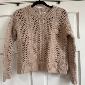 Madewell Windemere Pointelle Open Knit Pullover Sweater size small